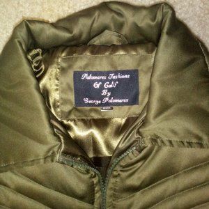 Lightweight Jacket: Olive Green. Zipper Sleeves & Shoulder Pockets. by Palomares